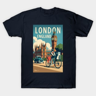 A Vintage Travel Art of London - England T-Shirt